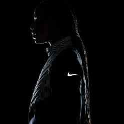 Women's Nike Therma-FIT Hybrid Running Jacket - Black/Atomic Orange/Blkref