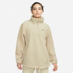 Women's Nike Therma-FIT 1/2-Zip Training Top - Rattan/Black