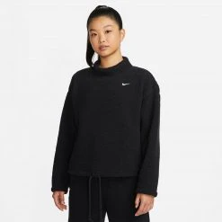 Tops Women's Nike Therma-FIT Pullover Training Top - Black/White