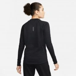 Women's Nike Therma-FIT Element Running Crew - Black/Reflective Silver Tops