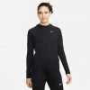 Women's Nike Therma-FIT Element Running Crew - Black/Reflective Silver Tops