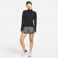 Women's Nike Therma-FIT Element 1/2-Zip Running Top - Black/Reflective Silver Tops