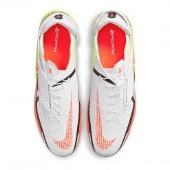 Nike Unisex Phantom GT2 Academy Flyease Firm Ground/Multi Ground Soccer Shoe - White/Bright Crimson/Volt 15 Nike Unisex Phantom GT2 Academy Flyease Firm Ground/Multi Ground Soccer Shoe - White/Bright Crimson/Volt