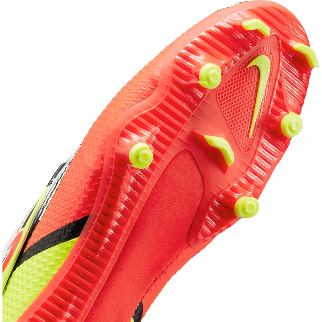 Nike Unisex Phantom GT2 Academy Flyease Firm Ground/Multi Ground Soccer Shoe - White/Bright Crimson/Volt 11 Nike Unisex Phantom GT2 Academy Flyease Firm Ground/Multi Ground Soccer Shoe - White/Bright Crimson/Volt