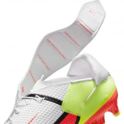 Nike Unisex Phantom GT2 Academy Flyease Firm Ground/Multi Ground Soccer Shoe - White/Bright Crimson/Volt 19 Nike Unisex Phantom GT2 Academy Flyease Firm Ground/Multi Ground Soccer Shoe - White/Bright Crimson/Volt