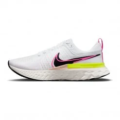 Nike Men's React Infinity Run FlyKnit 2 - White/Black/Sail/Pink Blast - Regular (D)