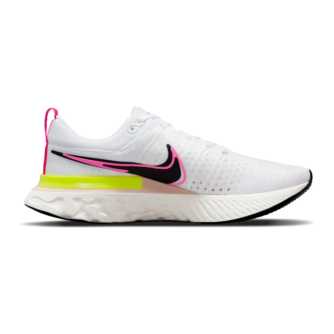 Nike Men's React Infinity Run FlyKnit 2 - White/Black/Sail/Pink Blast - Regular (D) 1 Nike Men's React Infinity Run FlyKnit 2 - White/Black/Sail/Pink Blast - Regular (D)