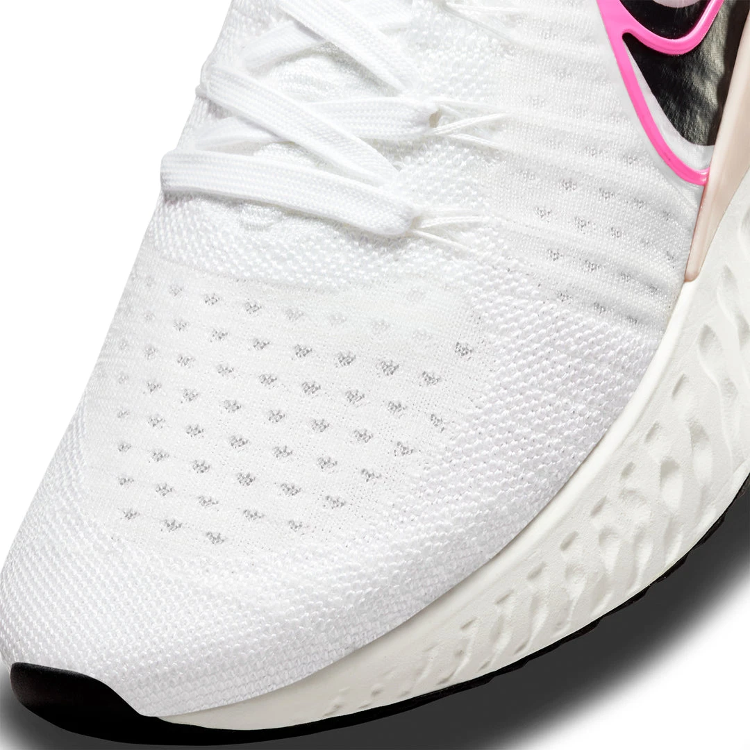 Nike Men's React Infinity Run FlyKnit 2 - White/Black/Sail/Pink Blast - Regular (D) 8 Nike Men's React Infinity Run FlyKnit 2 - White/Black/Sail/Pink Blast - Regular (D)