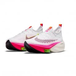 Nike Women's Air Zoom Alphafly NEXT% Flyknit Racing Shoe - White/Black/Bright Crimson/Pink Blast - Regular (B) 12 Nike Women's Air Zoom Alphafly NEXT% Flyknit Racing Shoe - White/Black/Bright Crimson/Pink Blast - Regular (B)