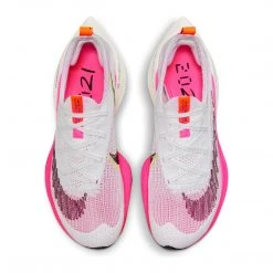 Nike Women's Air Zoom Alphafly NEXT% Flyknit Racing Shoe - White/Black/Bright Crimson/Pink Blast - Regular (B) 14 Nike Women's Air Zoom Alphafly NEXT% Flyknit Racing Shoe - White/Black/Bright Crimson/Pink Blast - Regular (B)