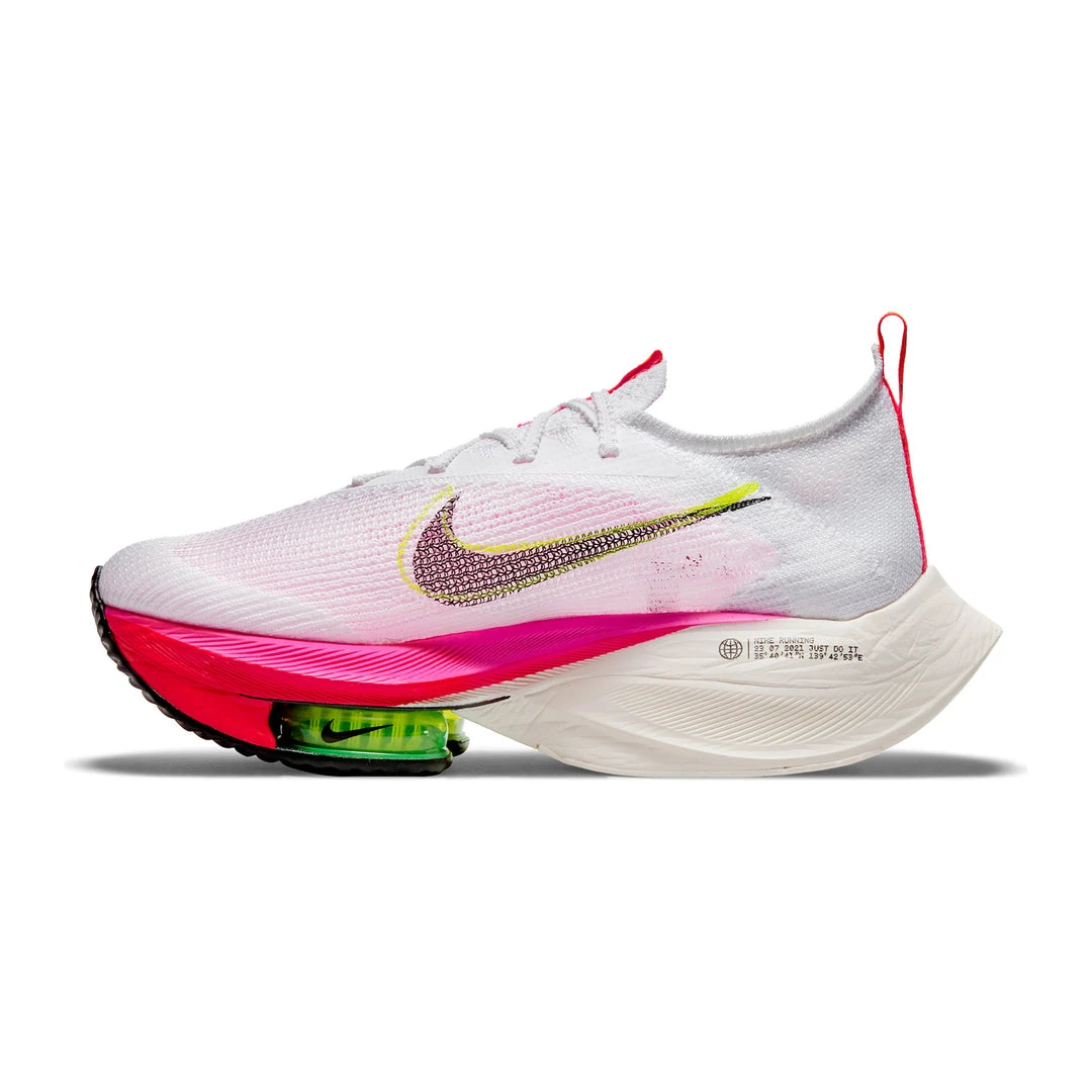 Nike Women's Air Zoom Alphafly NEXT% Flyknit Racing Shoe - White/Black/Bright Crimson/Pink Blast - Regular (B) 2 Nike Women's Air Zoom Alphafly NEXT% Flyknit Racing Shoe - White/Black/Bright Crimson/Pink Blast - Regular (B)