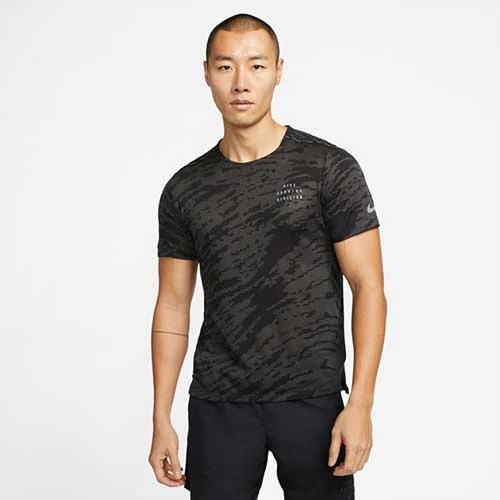 Men's Nike Dri-FIT Run Division Rise 365 Short Sleeve Running Top - Dk Smoke Apparel 1 Men's Nike Dri-FIT Run Division Rise 365 Short Sleeve Running Top - Dk Smoke Apparel