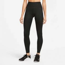 Women's Nike One Luxe Dri-FIT Mid-Rise Printed Legging - Black Bottoms