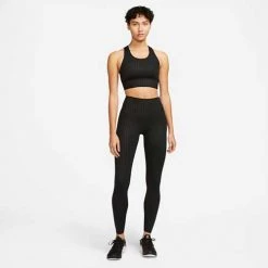Women's Nike One Luxe Dri-FIT Mid-Rise Printed Legging - Black Bottoms