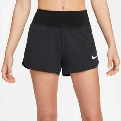 Women's Nike Dri-FIT Eclipse High-Rise Running Short - Black Bottoms