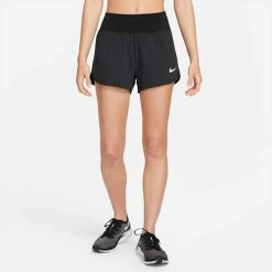 Women's Nike Dri-FIT Eclipse High-Rise Running Short - Black Bottoms