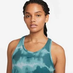 Women's Nike One Luxe Dri-FIT Standard Training Tank - Ash Green/Clear