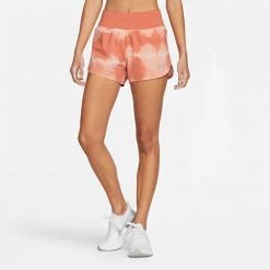 Women's Nike Dri-FIT Eclipse Short- Madder Root/Black Bottoms