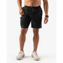 Rabbit Apparel Men's Cruisers 7" 2-in-1 Shorts - Black