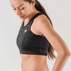 Rabbit Women's Crop Hop Support & Pocket Bra - Black