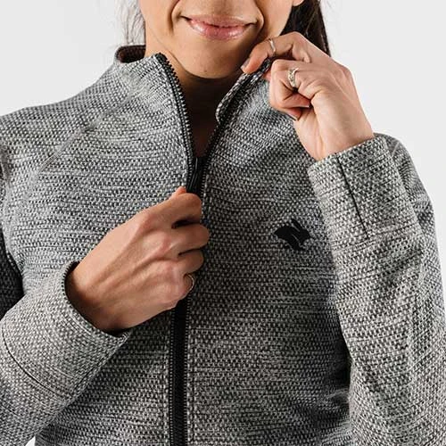 Rabbit Tops Women's Run & Chill Zip Up - Charcoal 4 Rabbit Tops Women's Run & Chill Zip Up - Charcoal