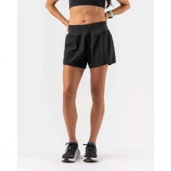 Rabbit Women's Hopper Relax High Rise 4in Shorts - Black