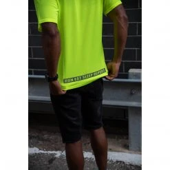 Chip Time Running Apparel Unisex A Runner's Life Hi-Viz Performance Shirt - Safety Yellow