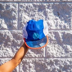 Boco Gear Unisex RUN X Endurance Hat With Ventilator Mesh - Multi Palm Print/Royal Hats