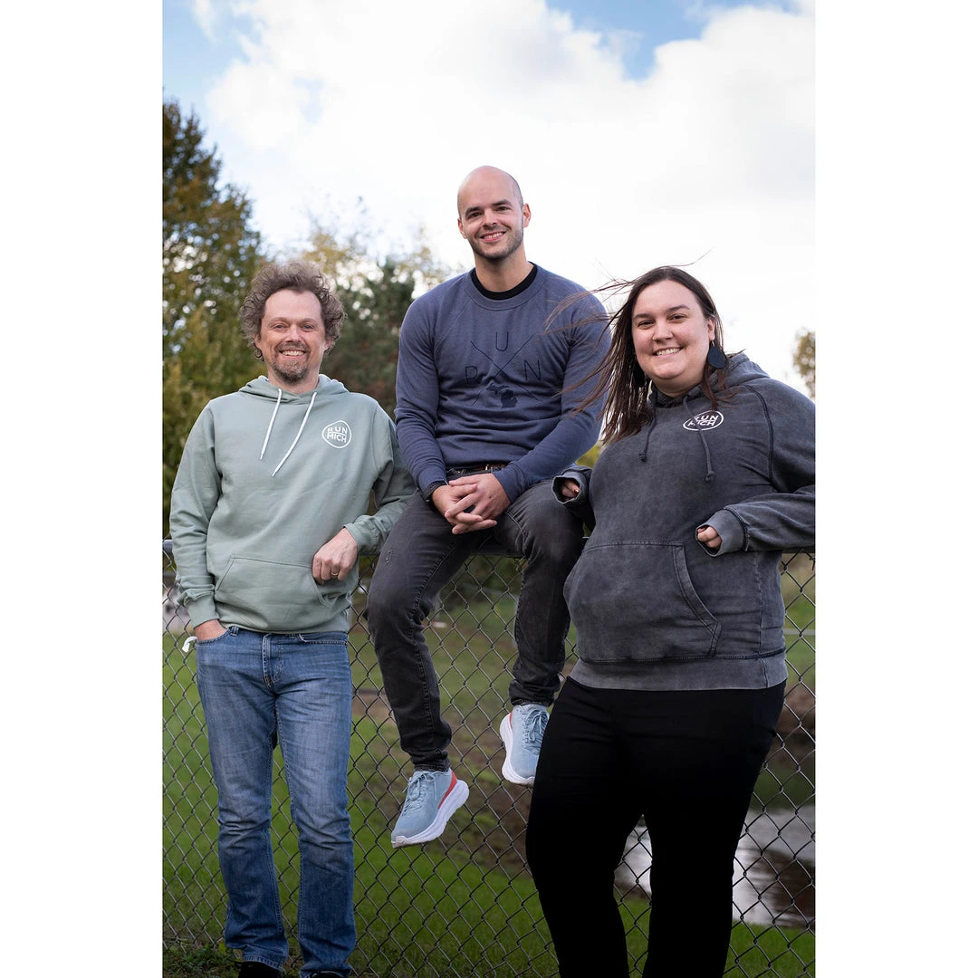 Gazelle Sports Apparel Unisex RUN X Raglan Sweatshirt - Heather Navy 3 Gazelle Sports Apparel Unisex RUN X Raglan Sweatshirt - Heather Navy