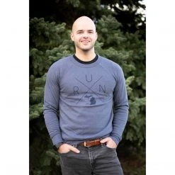 Gazelle Sports Apparel Unisex RUN X Raglan Sweatshirt - Heather Navy