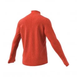 Adidas Men's Response Long Sleeve Zip Top - Active Orange
