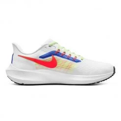 Men's Nike Pegasus 39 Running Shoe- White/Crimson/Racer Blue- Regular (D) Shoes