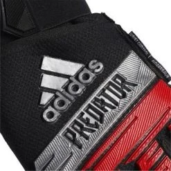 Adidas Predator Ultimate Gloves - Black/Silver Metallic/Hi-Res Red Soccer Accessories