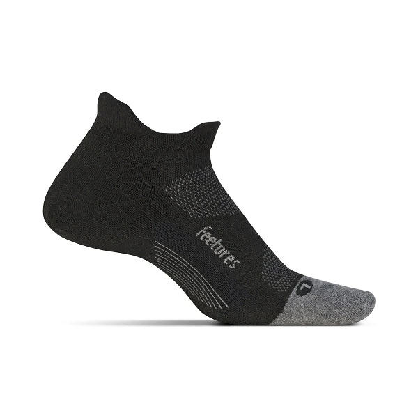 Feetures Unisex Elite Light Cushion No Show Tab Sock - Black 1 Feetures Unisex Elite Light Cushion No Show Tab Sock - Black