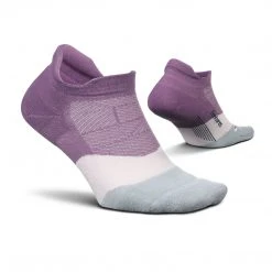 Feetures Unisex Elite Light Cushion No Show Tab Socks - Purple Nitro