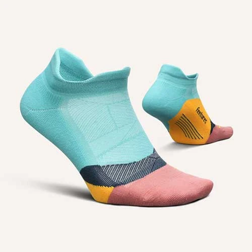 Feetures Unisex Elite Ultra Light No Show Tab - Takeoff Turquoise 2 Feetures Unisex Elite Ultra Light No Show Tab - Takeoff Turquoise