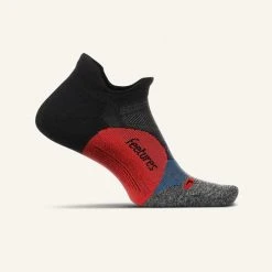 Feetures Unisex Elite Light Cushion No Show Tab - Bounce Black