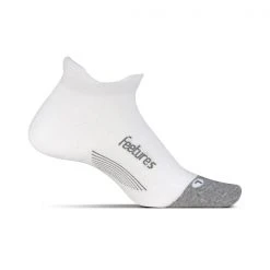 Feetures Unisex Elite Max Cushion No Show Tab Sock - White Socks