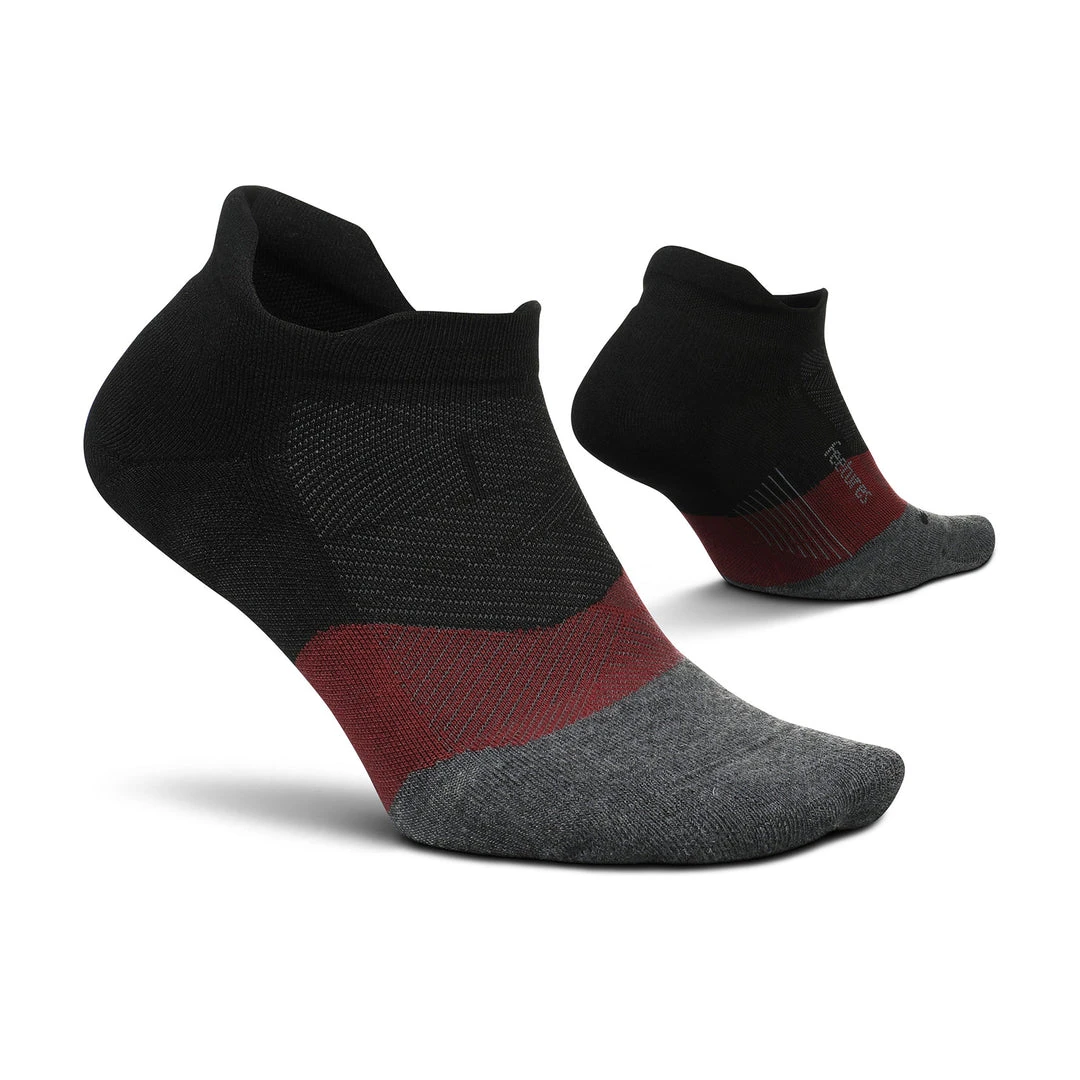 Feetures Unisex Elite Max Cushion No Show Tab Socks - Smoky Quartz 2 Feetures Unisex Elite Max Cushion No Show Tab Socks - Smoky Quartz