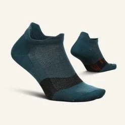 Feetures Unisex Merino 10 Ultra Light No Show Tab - Deep Ocean 7 Feetures Unisex Merino 10 Ultra Light No Show Tab - Deep Ocean