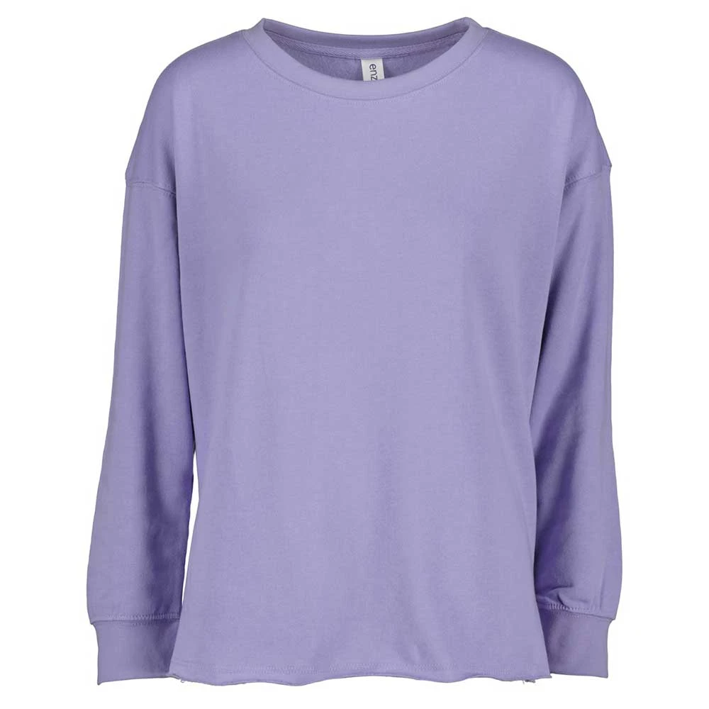 Gazelle Sports Women's She Runs Vertical Script With Collage Drop Shoulder Beach Fleece Crew - Orchid/Black Tops 3 Gazelle Sports Women's She Runs Vertical Script With Collage Drop Shoulder Beach Fleece Crew - Orchid/Black Tops