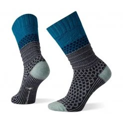 Smartwool Women's Everyday Popcorn Cable Crew Sock - Ocean Abyss Socks
