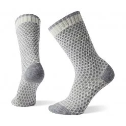 Smartwool Socks Women's Everyday Popcorn Polka Dot Crew Sock - Natural