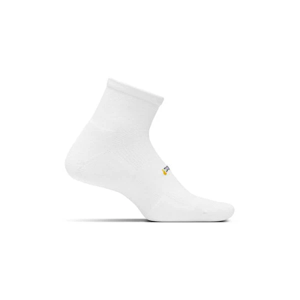 Feetures Socks Unisex High Performance Cushion Quarter Sock - White 1 Feetures Socks Unisex High Performance Cushion Quarter Sock - White