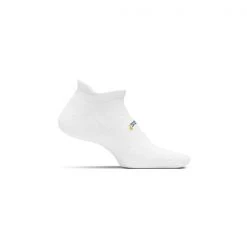 Feetures Unisex High Performance Cushion No Show Tab Sock - White