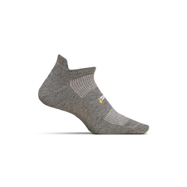 Feetures Unisex High Performance Ultra Light No Show Tab Sock - Heather Grey 1 Feetures Unisex High Performance Ultra Light No Show Tab Sock - Heather Grey