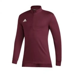 Adidas Men's Team Issue 1/4 Zip - Burgundy Sustainability