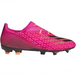 Adidas Unisex X Ghosted .2 Firm Ground Soccer Shoes - Shock Pink/Core Black/Screaming Orange