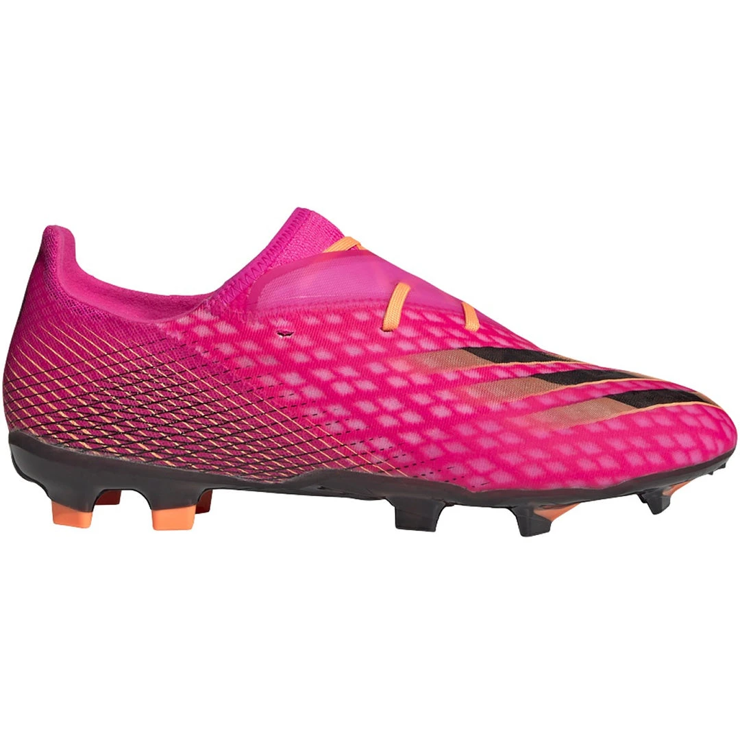 Adidas Unisex X Ghosted .2 Firm Ground Soccer Shoes - Shock Pink/Core Black/Screaming Orange 1 Adidas Unisex X Ghosted .2 Firm Ground Soccer Shoes - Shock Pink/Core Black/Screaming Orange