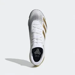 Adidas Predator 20.3 Low Turf Men's Boots - White/Gold/Black Soccer 14 Adidas Predator 20.3 Low Turf Men's Boots - White/Gold/Black Soccer
